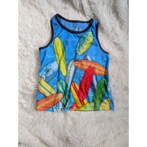 Jumping Beans Colorful Surfboard Hawaii Kids Tank Top Size 2T